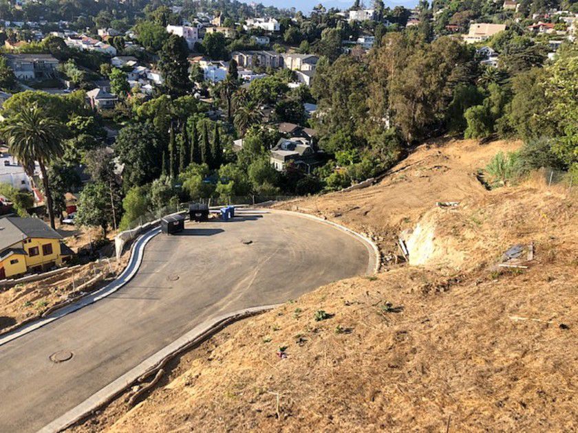 New Bruce Court cul de sac for 13 home Echo Park development